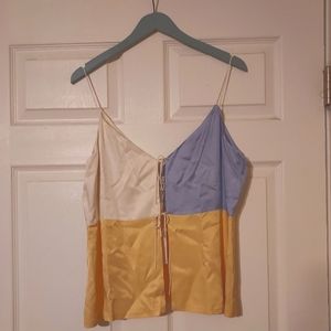 NWT Rebecca Taylor color block cami